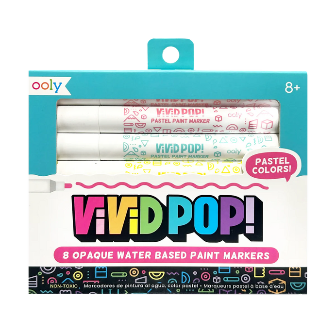 Vivid Pop! Water Based Paint Markers - Pastel - Set of 8