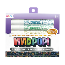 Vivid Pop! Water Based Paint Markers - Metallic - Set of 8