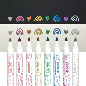 Vivid Pop! Water Based Paint Markers - Metallic - Set of 8