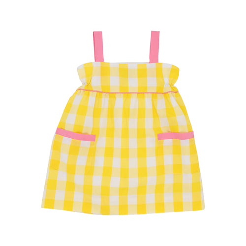 Millie Day Dress
Seaside Sunny Yellow Check With Hamptons Hot Pink