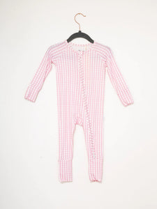 Sleep Romper - Pink Gingham