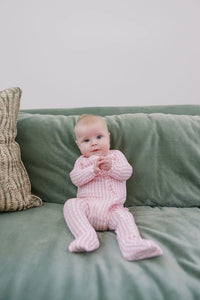 Sleep Romper - Pink Gingham