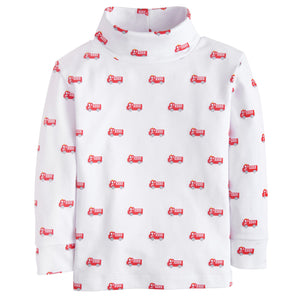 Printed Turtleneck Fire Truck