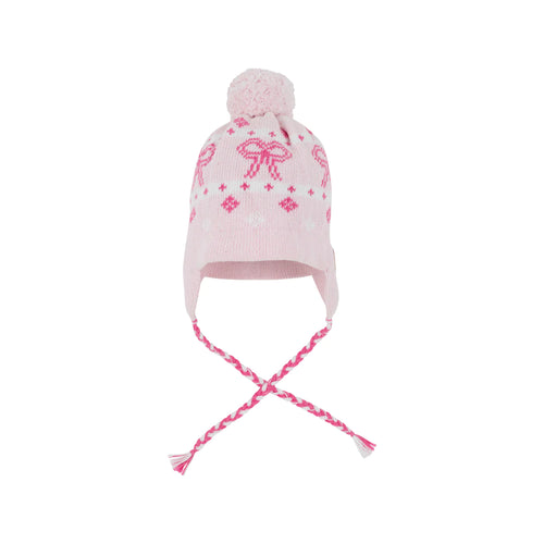 Parrish Pom Pom Hat
Palm Beach Pink Knit With Hamptons Hot Pink Bows