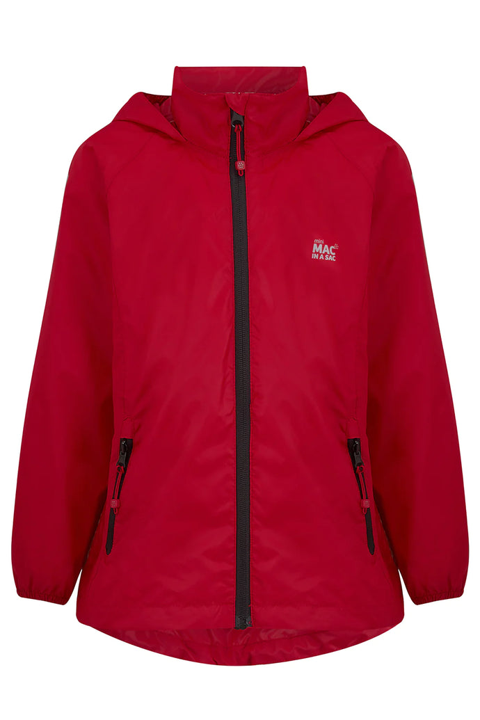 Red Mini Packable Waterproof Jacket