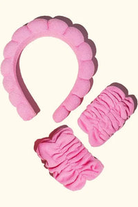 Hot Pink Headband and Wristband Set