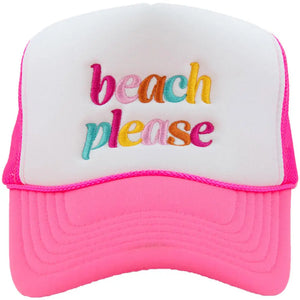Beach Please Foam Trucker Hat