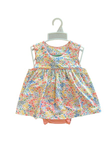 Pink/Blue Floral Sun Top/Bloomers