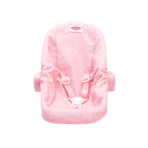 Car Seat/Carrier for Dolls, Pink Hearts