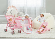 Pack-and-Play Crib for Dolls, Pink Hearts