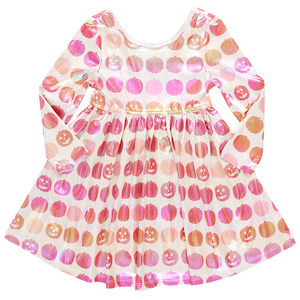 Girls Lame Steph Pumpkin Dress