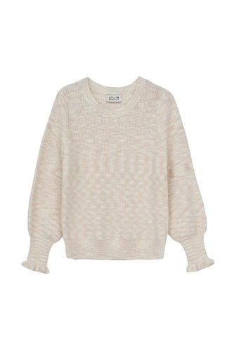 Girls Knit Sweater, Cream