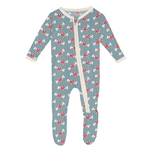 Stormy Sea Peppermints Zipper Footie