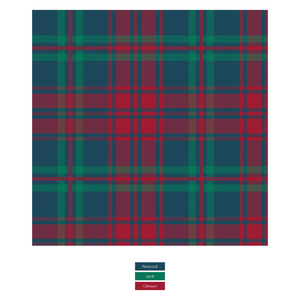 Peacock Plaid Zipper Footie