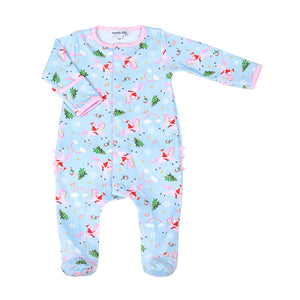 Merry Unicorn Printed Ruffle Footie