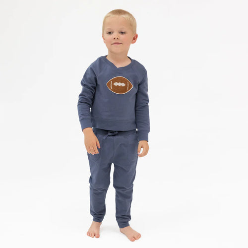 RAGLAN SWEATSHIRT & JOGGER SET - FOOTBALLS + FRENCH TERRY