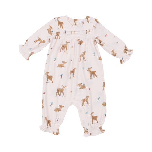 Soft Deer Smocked Romper