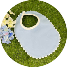 Blue Cotton Pique Baby Bib