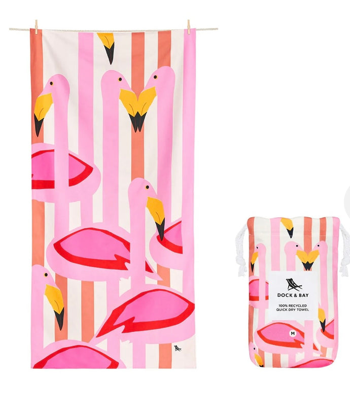 Dock & Bay Quick Dry Towels - Kids - Flamboyant Flamingos