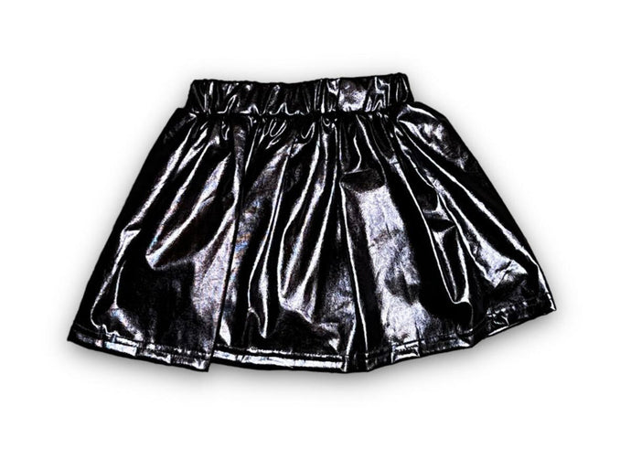 Black Metallic Skort