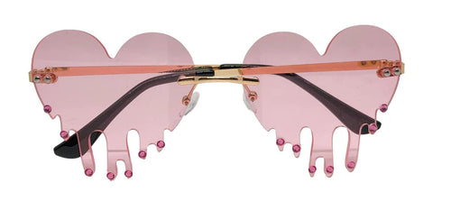 Pink Heart Drip Sunglasses