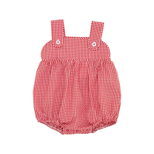 Bingham Bubble Richmond Red Mini Gingham With Worth Avenue White Buttons