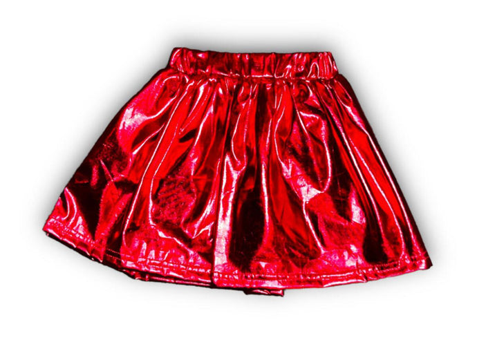 Red Metallic Skort