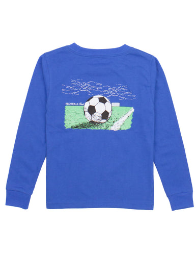 Soccer LS T-Shirt Bay Blue size YXL