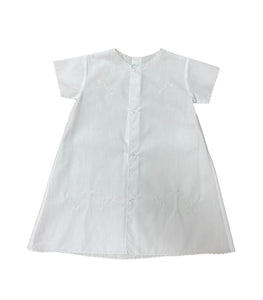 Short Sleeve Daygown White with cross