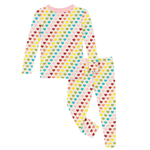 Rainbow Hearts Pajama Set