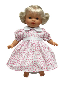 Pink Floral 10” Doll Dress (Doll Sold Separately)