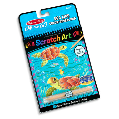 On the Go Scratch Art Color Reveal Pad - Sea Life