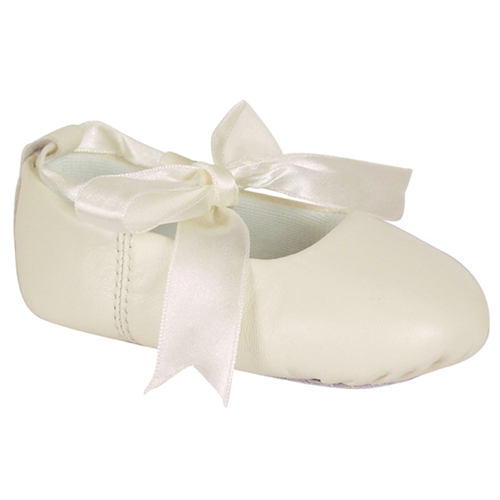 Ivory Ribbon Tie Ballet Flat