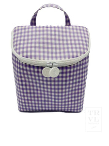 Take Away Lunch Bag- Gingham Lavender