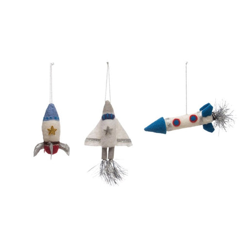 Felt Rocket Ornament