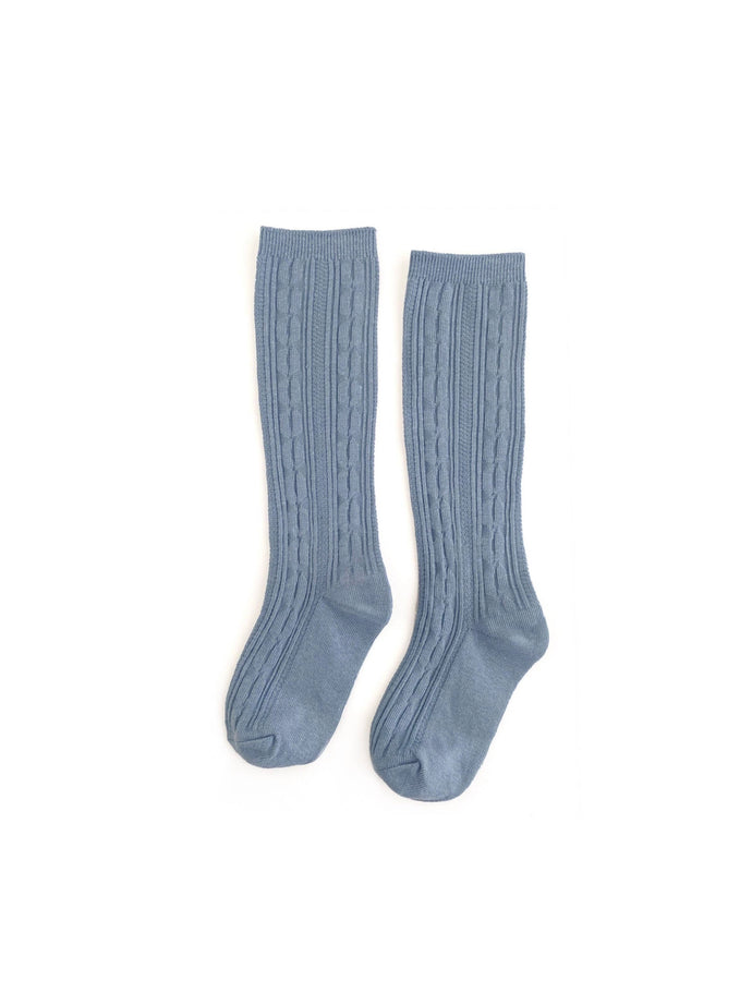 Steel Blue Knee High Socks