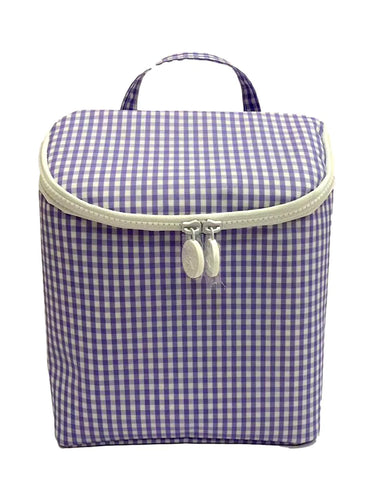 Take Away Lunch Bag- Gingham Lilac