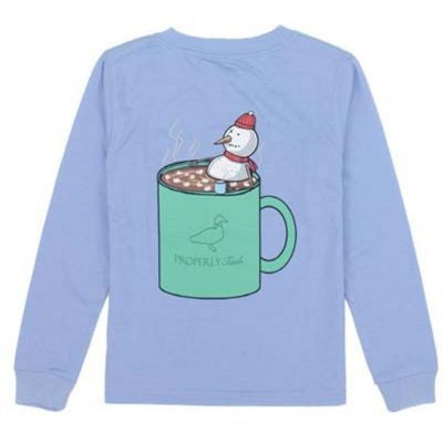 Snow Cocoa LS Tee, Light Blue