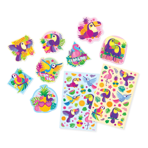 Tropical Birds scented stickers
