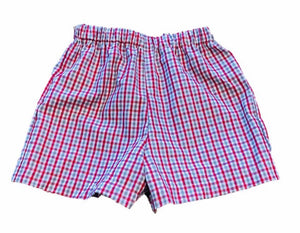 Crimson/gray shorts