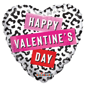 18” Happy Valentines Day Animal Leopard Print Balloon