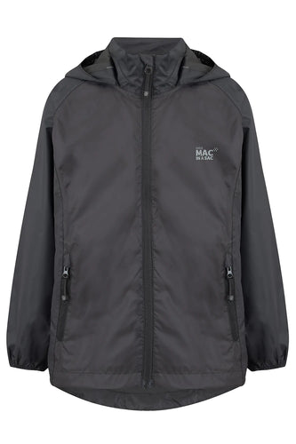 Black Mini Packable Waterproof Jacket
