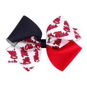 Ole Miss Color Block Bow