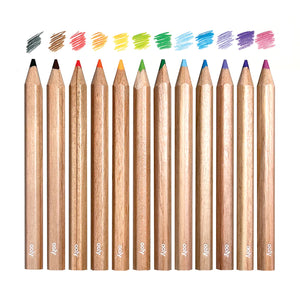 draw 'n doodle mini colored pencils and sharpener - set of 12