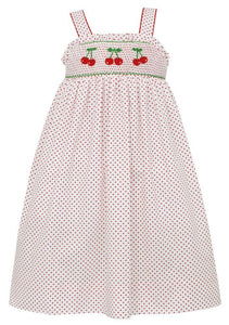 Smocked Cherries Strap Dress
