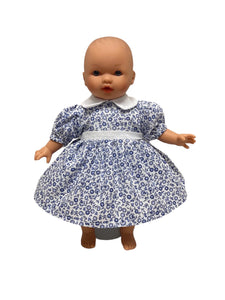 Blue Floral 10” Doll Dress (Doll Sold Separately)