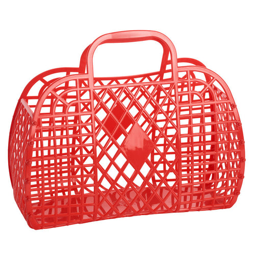 Large Retro Basket Red
