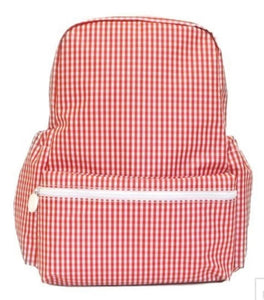 Backpacker Backpack- Gingham Red