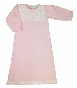 Pink Smocked Bows Daygown