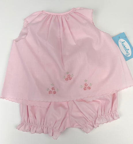 Pink Diaper Set with Flowers
